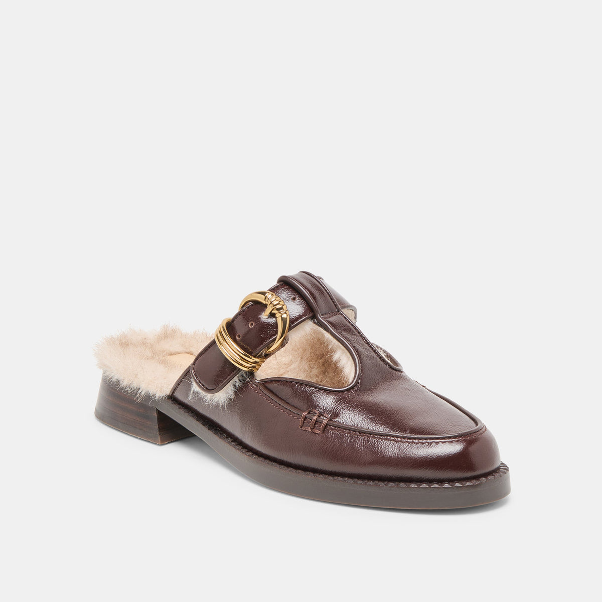 Dolce Vita SHOES Harlah Plush Chocolate Leather Flats