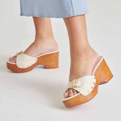 Dolce Vita SHOES YALAH HEELS OFF WHITE LEATHER
 – Dolce Vita