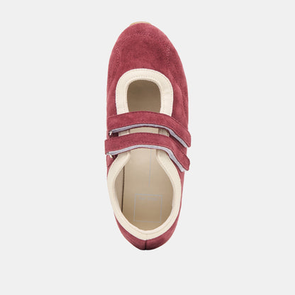 Dolce Vita SHOES Swan Burgundy Suede Sneakers