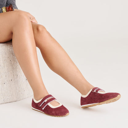 Dolce Vita SHOES Swan Burgundy Suede Sneakers