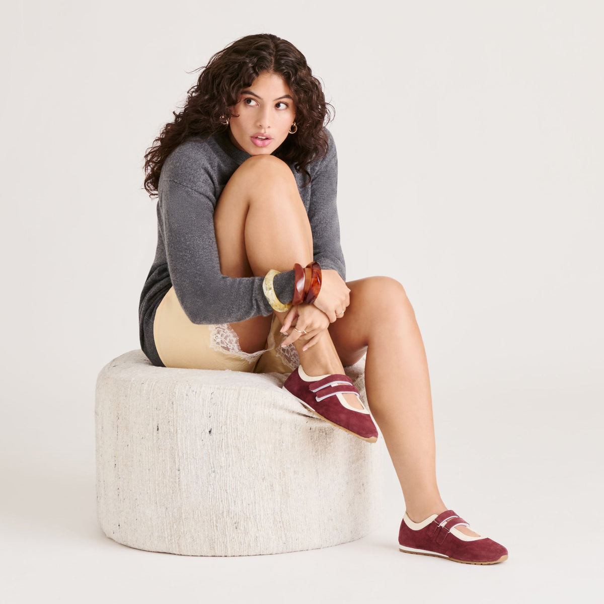 Dolce Vita SHOES Swan Burgundy Suede Sneakers