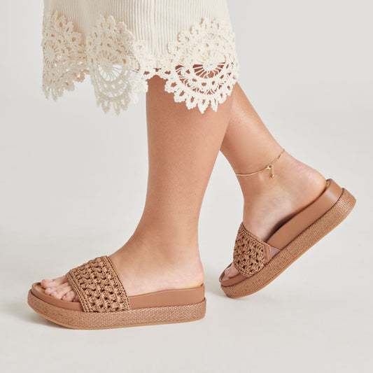 Dolce Vita SHOES SIDONA SANDALS BROWN RAFFIA
 – Dolce Vita
