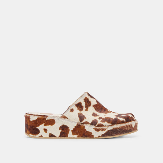 Dolce Vita SHOES Rosita Cocoa Taurus Calf Hair Flats