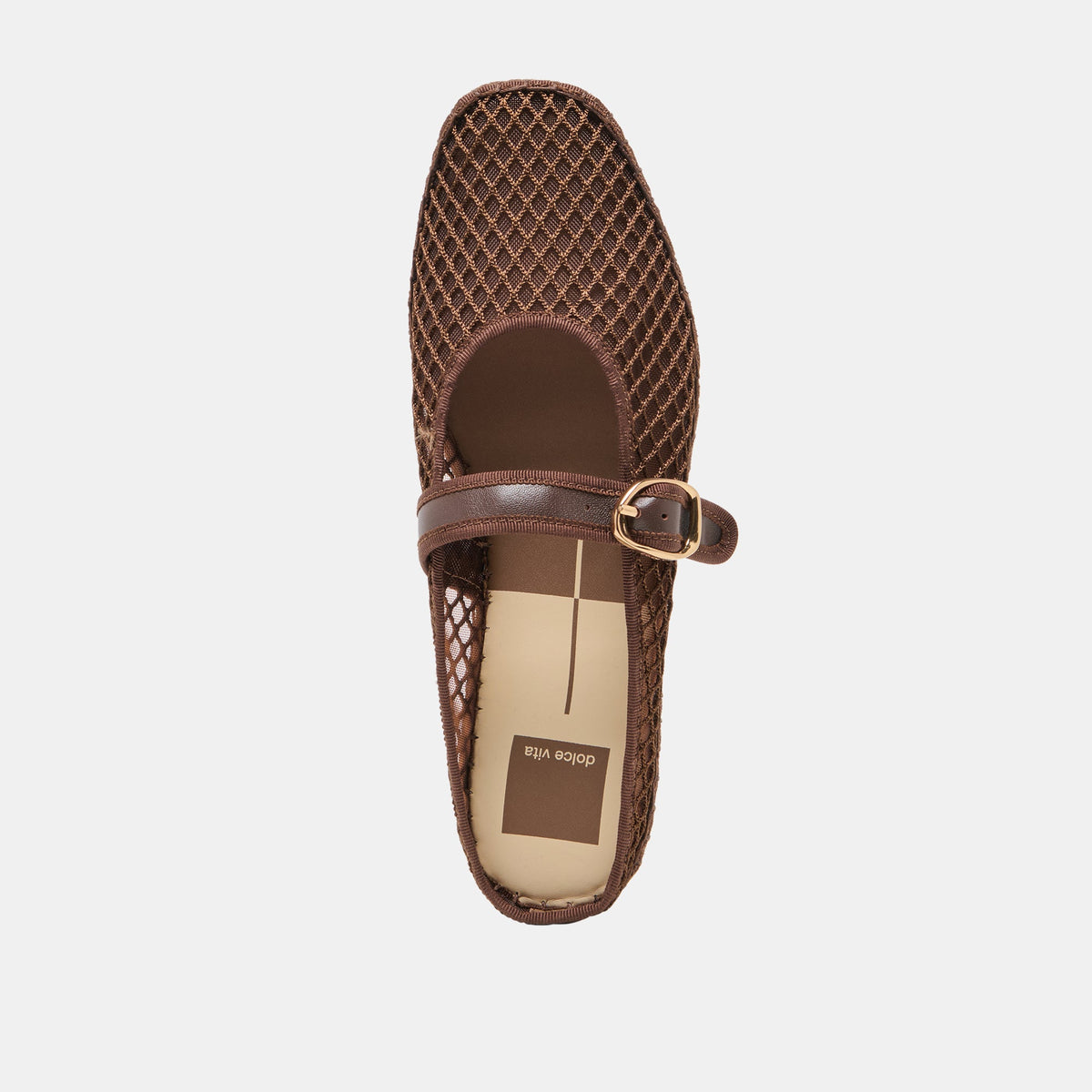 Dolce Vita SHOES Milie Chocolate Woven Mesh Flats