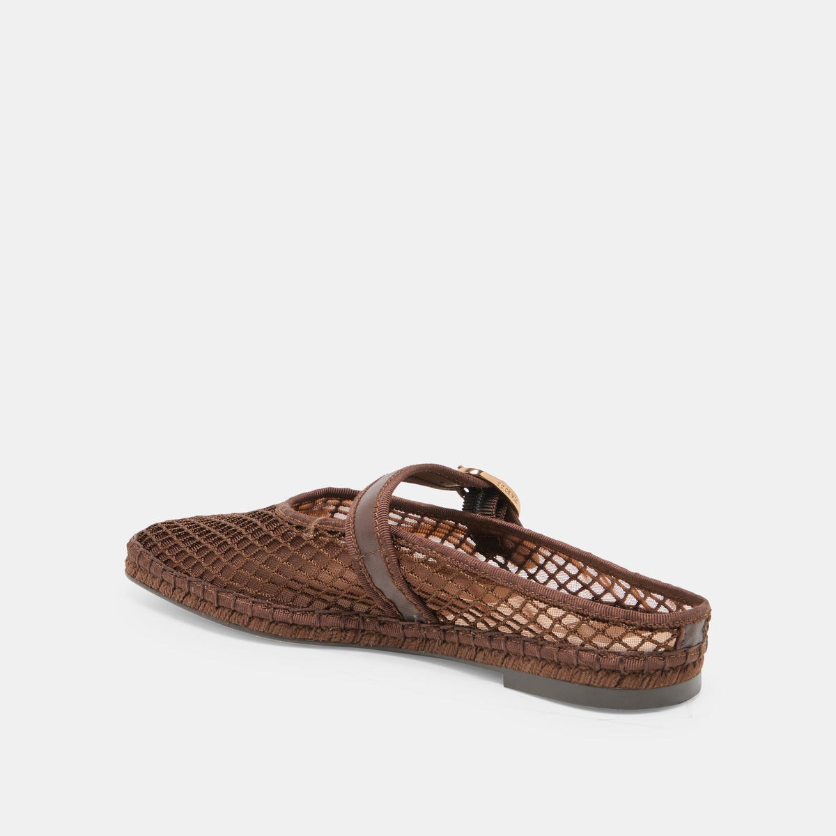 Dolce Vita SHOES Milie Chocolate Woven Mesh Flats