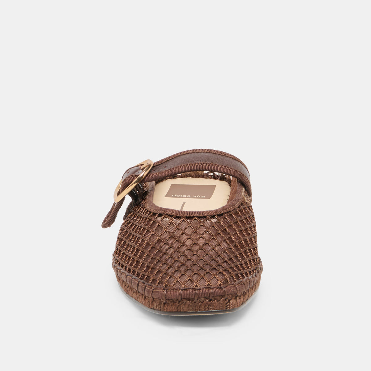 Dolce Vita SHOES Milie Chocolate Woven Mesh Flats