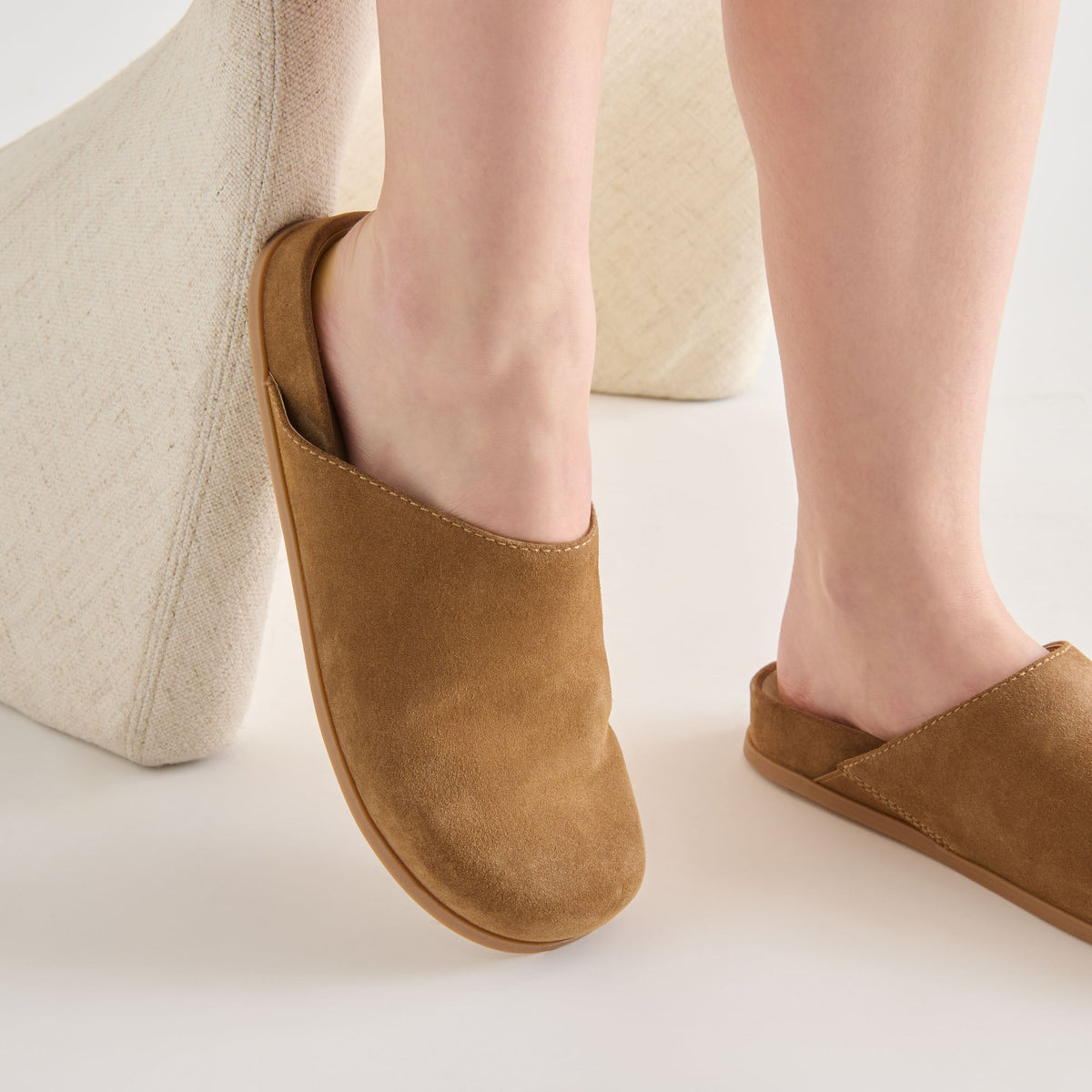Dolce Vita SHOES Joney Lt Brown Suede Flats