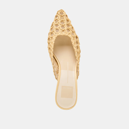 Dolce Vita SHOES Cleo Loop Natural Raffia Heels