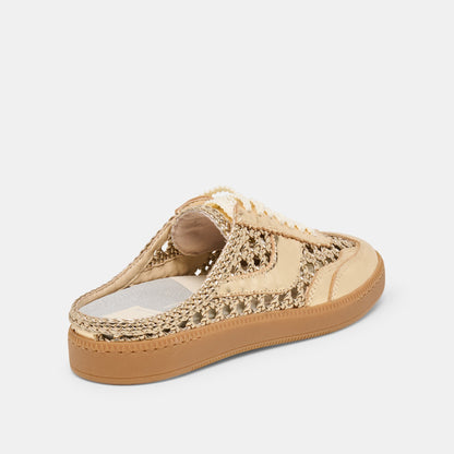 Dolce Vita SHOES Notice Slide Gold Woven Stella Sneakers