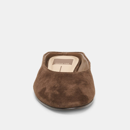 Dolce Vita SHOES Eila Dk Brown Suede Flats