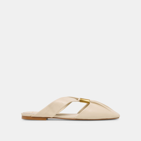 Dolce Vita SHOES Franey White Leather Flats