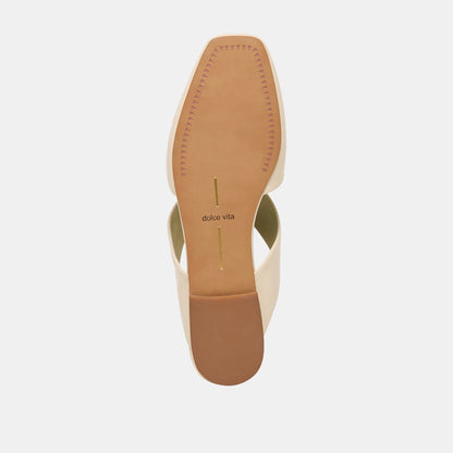 Dolce Vita SHOES Franey White Leather Flats