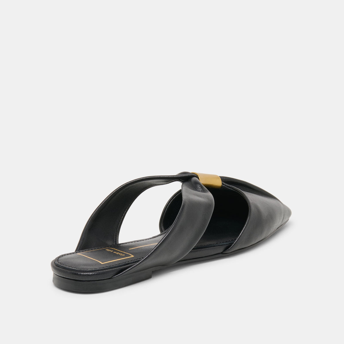 Dolce Vita SHOES Franey Black Leather Flats