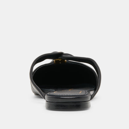 Dolce Vita SHOES Franey Black Leather Flats