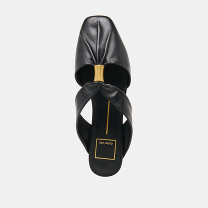 Dolce Vita SHOES Franey Black Leather Flats