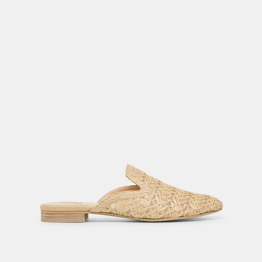 Dolce Vita SHOES Kirt Lt Natural Cross Hatch Raffia Flats