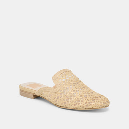Dolce Vita SHOES Kirt Lt Natural Cross Hatch Raffia Flats