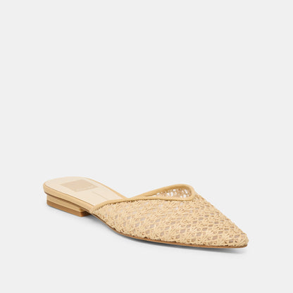 Dolce Vita SHOES Elm Natural Cross Hatch Raffia Flats