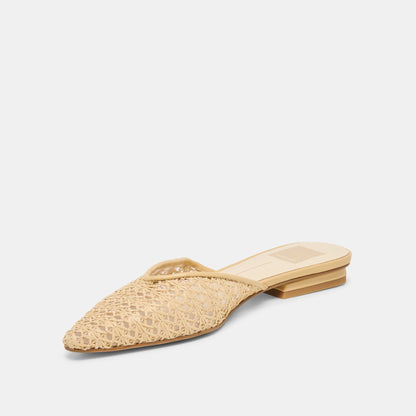 Dolce Vita SHOES Elm Natural Cross Hatch Raffia Flats