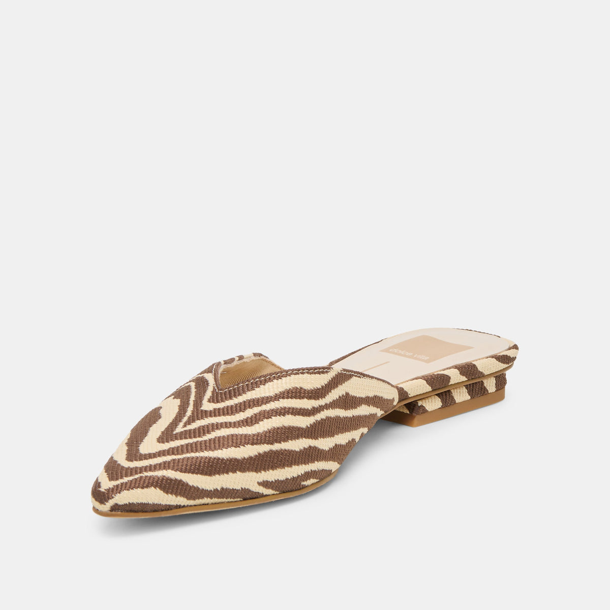 Dolce Vita SHOES Elm Beige Zebra Raffia Flats