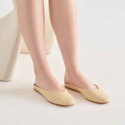 Dolce Vita SHOES Eila Lt Natural Raffia Flats