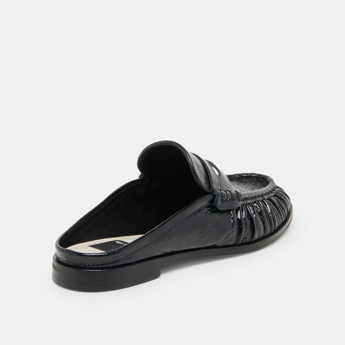 Dolce Vita SHOES BETZY Midnight Crinkle Patent Closed-Toe Slip-On Loafers