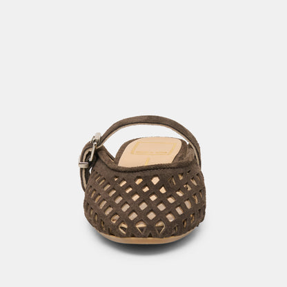 Dolce Vita SHOES Mirian Dk Brown Suede Flats