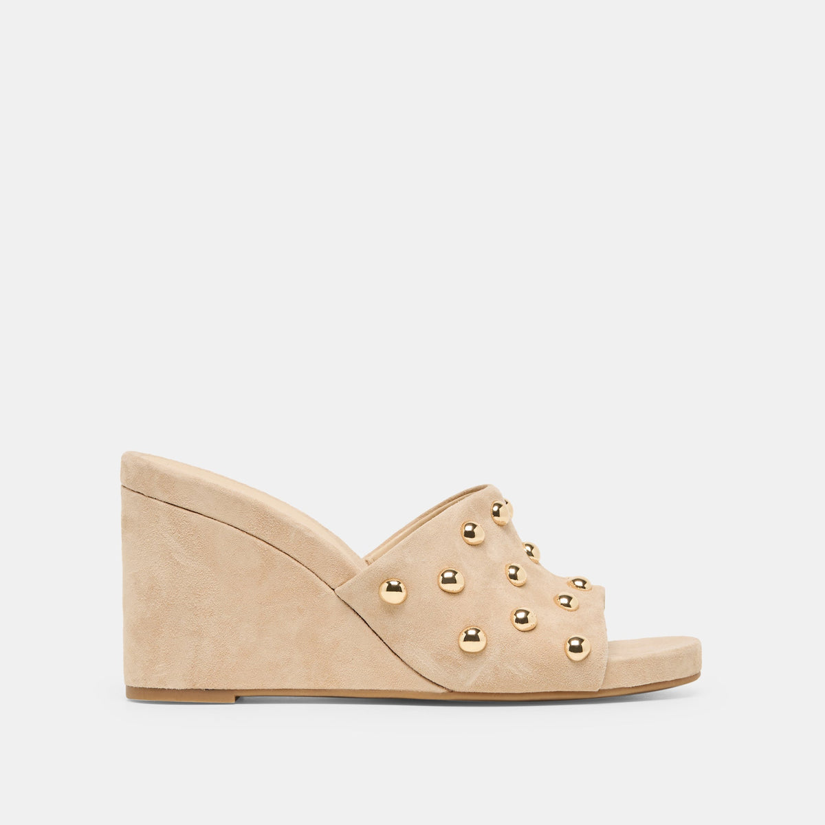 Dolce Vita SHOES Holta Stud Camel Suede Wedges