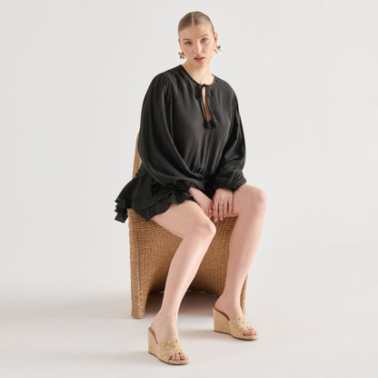 Dolce Vita SHOES Holta Stud Camel Suede Wedges