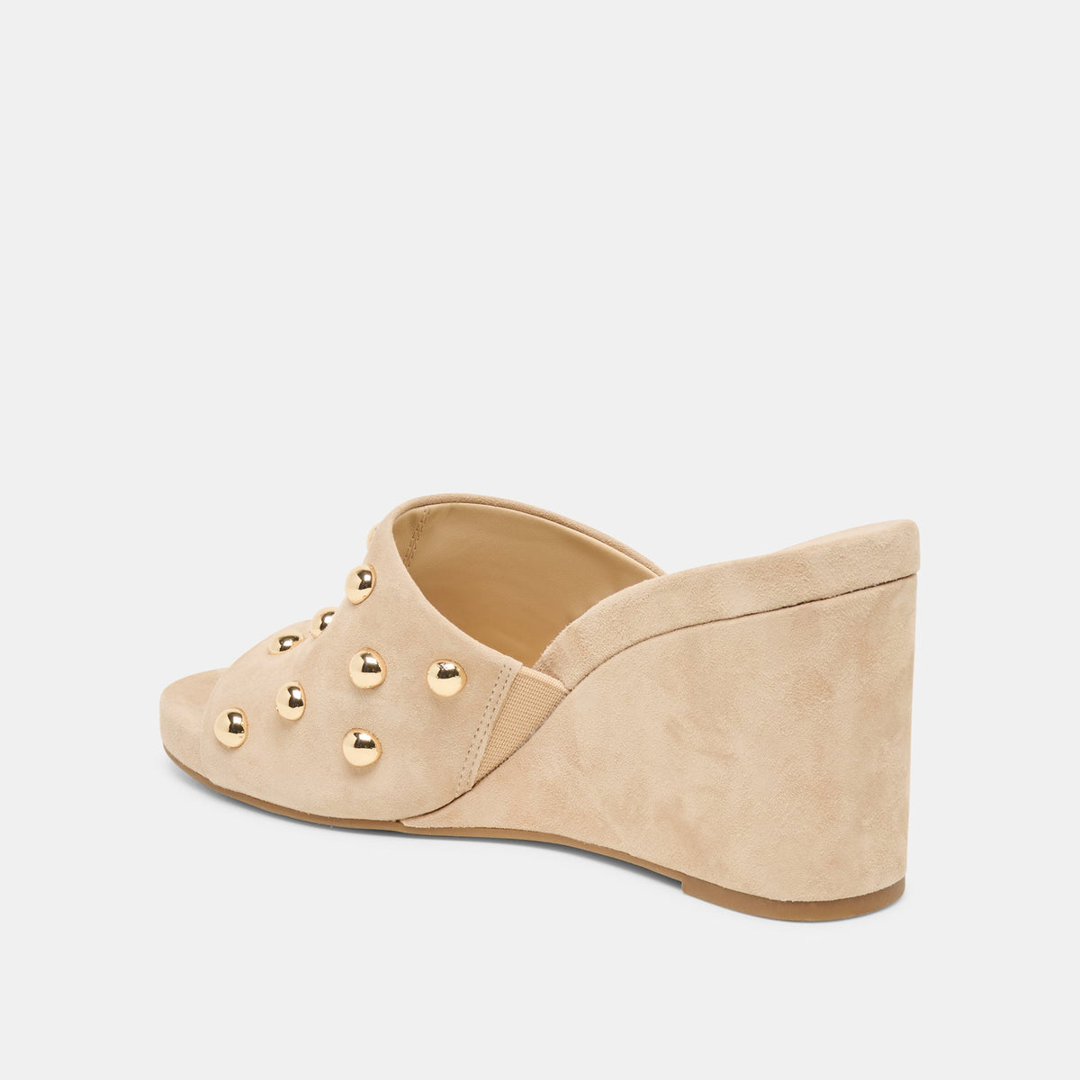 Dolce Vita SHOES Holta Stud Camel Suede Wedges