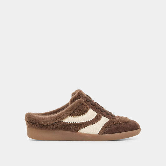 Dolce Vita SHOES Merit Slide Plush Dk Brown Plush Sneakers