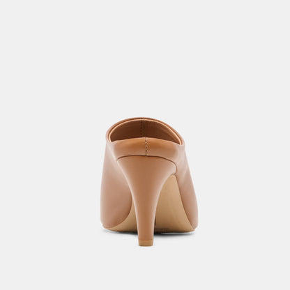 Dolce Vita SHOES MERY Brown Leather Peep-Toe Heels