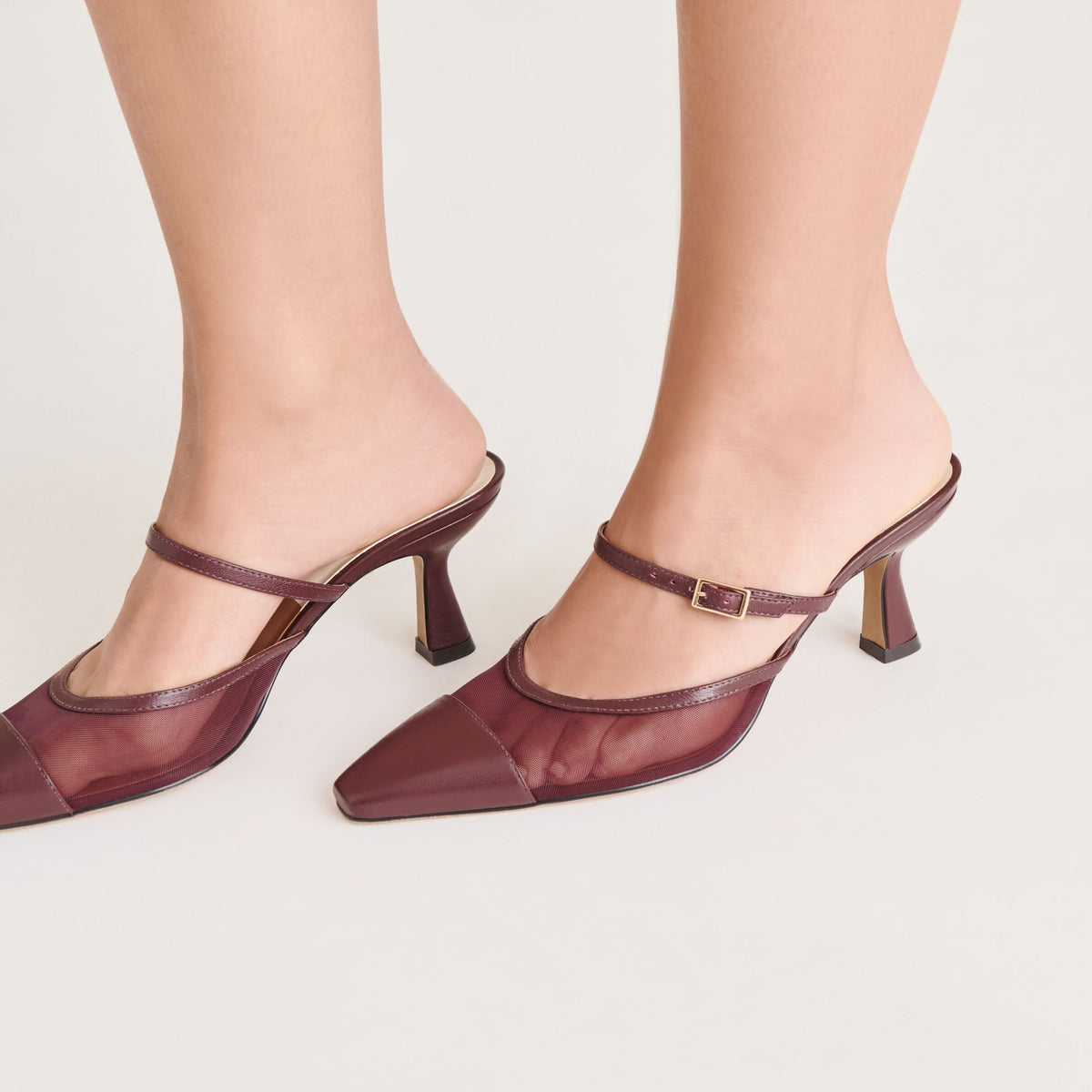 Dolce Vita SHOES Loyd Burgundy Mesh Heels
