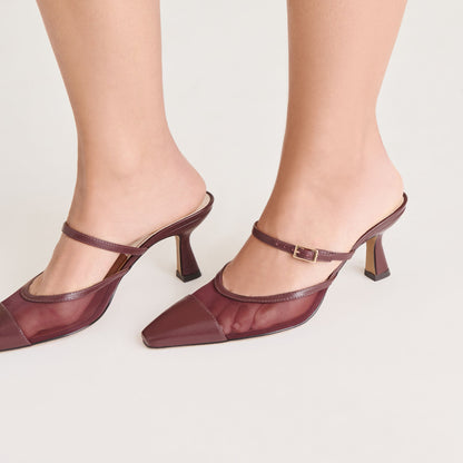 Dolce Vita SHOES Loyd Burgundy Mesh Heels