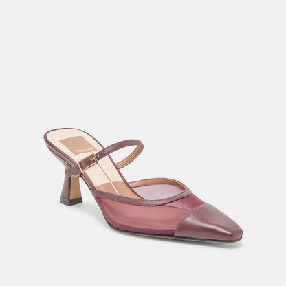 Dolce Vita SHOES Loyd Burgundy Mesh Heels