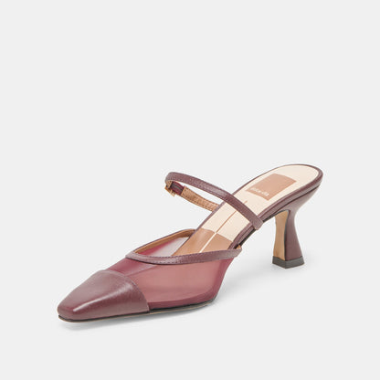 Dolce Vita SHOES Loyd Burgundy Mesh Heels