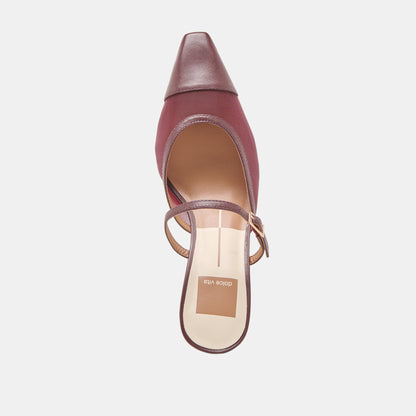 Dolce Vita SHOES Loyd Burgundy Mesh Heels