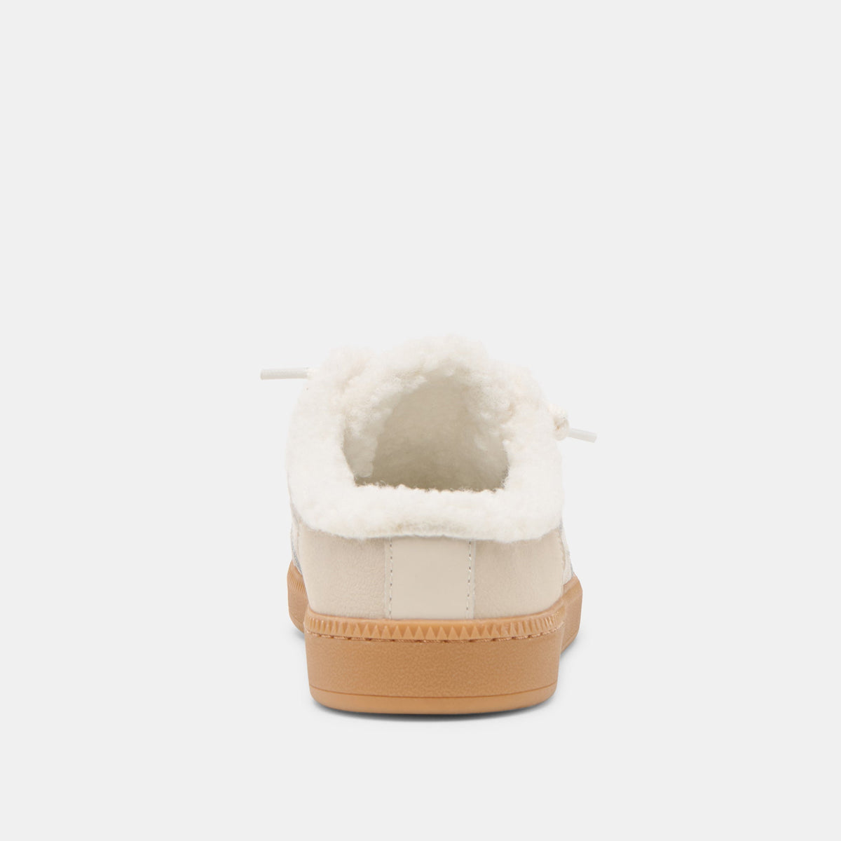 Dolce Vita SHOES Notice Slide Plush Off White Crackled Leather Sneakers