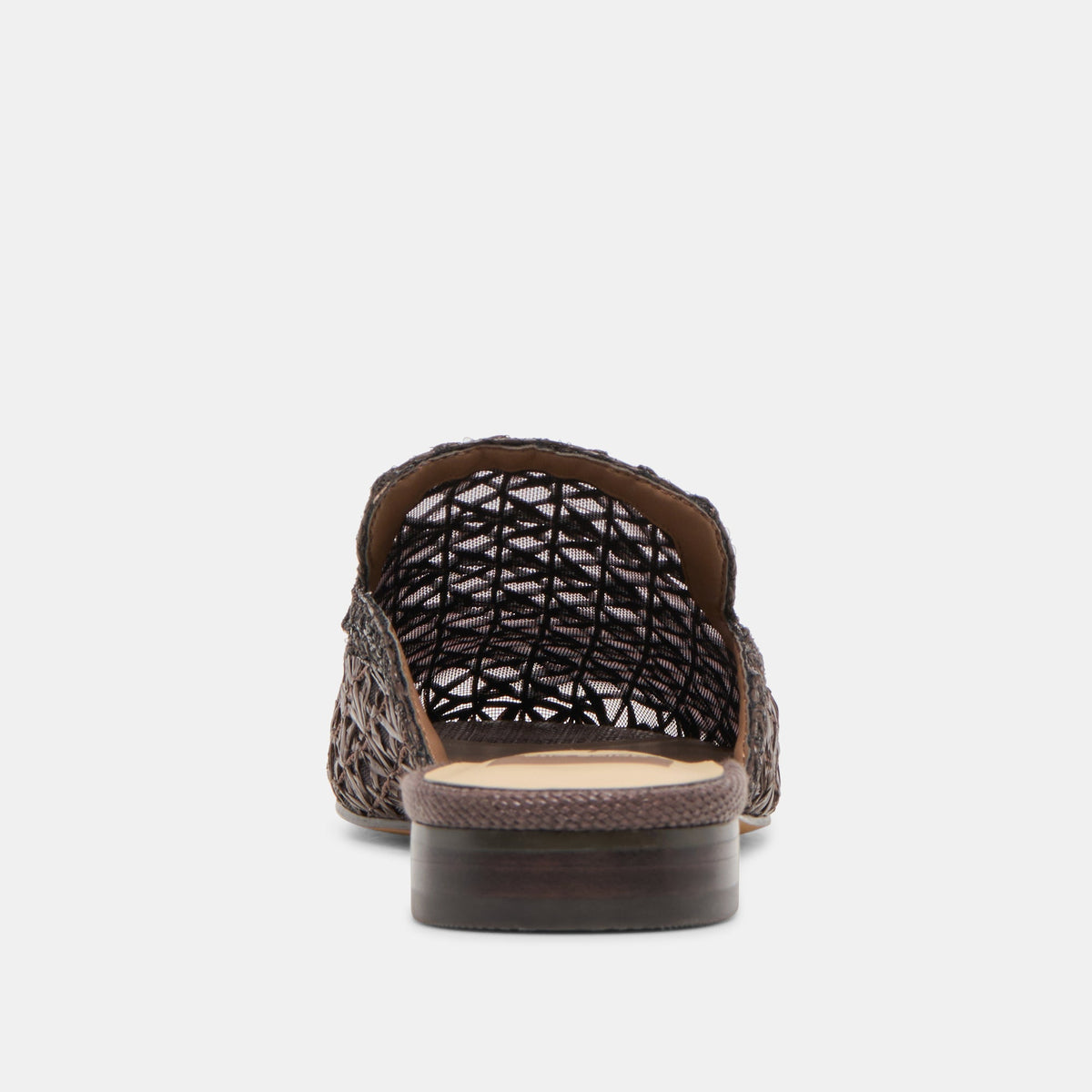Dolce Vita SHOES Kirt Chocolate Cross Hatch Raffia Flats