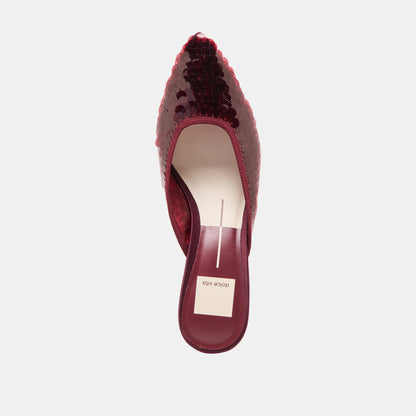 Dolce Vita SHOES Cleo Cranberry Sequin Heels