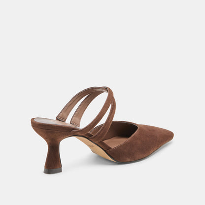Dolce Vita SHOES Linore Dk Brown Suede Heels