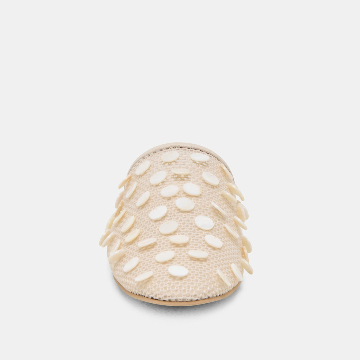 Dolce Vita SHOES Rova Bead Ivory Disc Mesh Flats