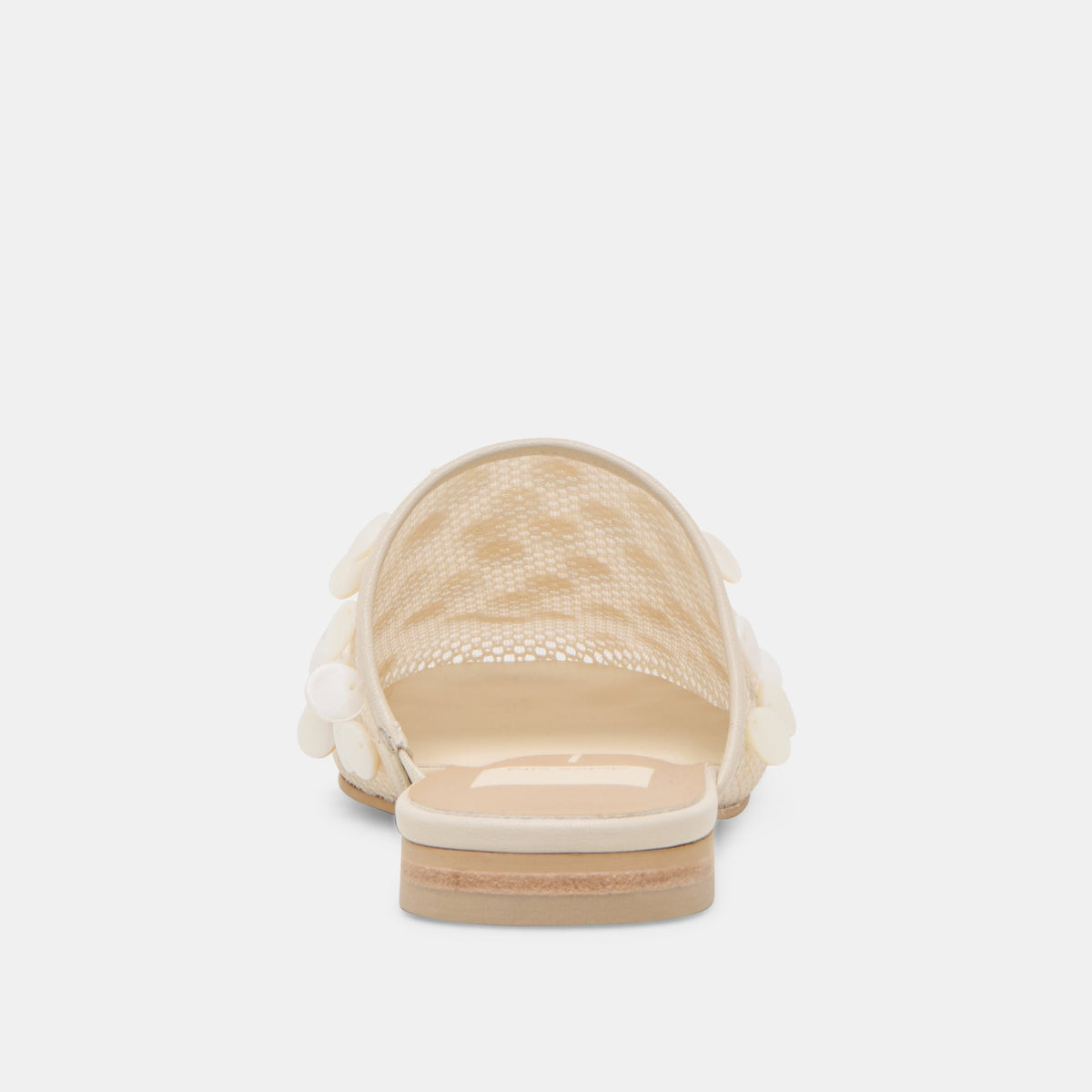 Dolce Vita SHOES Rova Bead Ivory Disc Mesh Flats