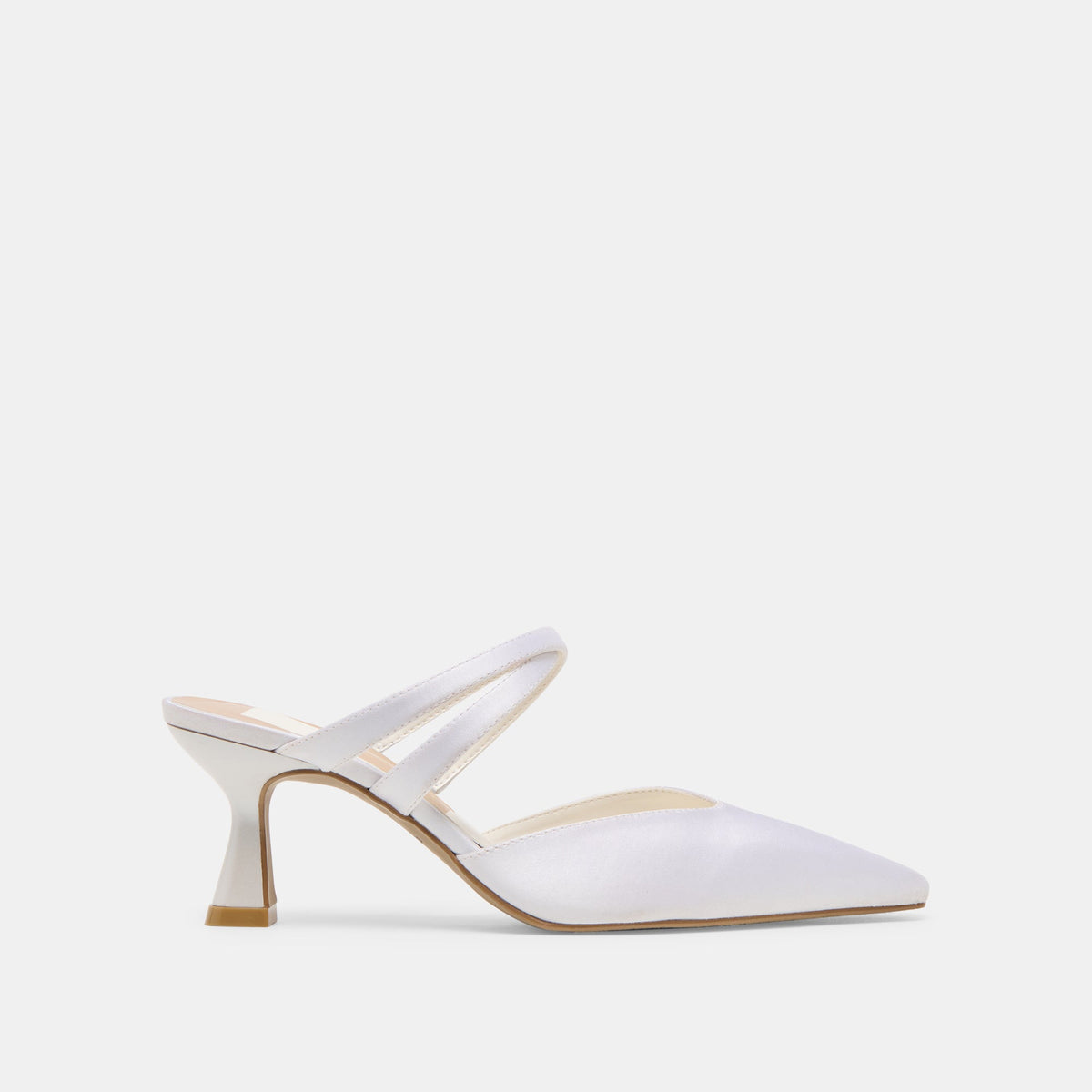 Dolce Vita SHOES Linore True White Satin Heels