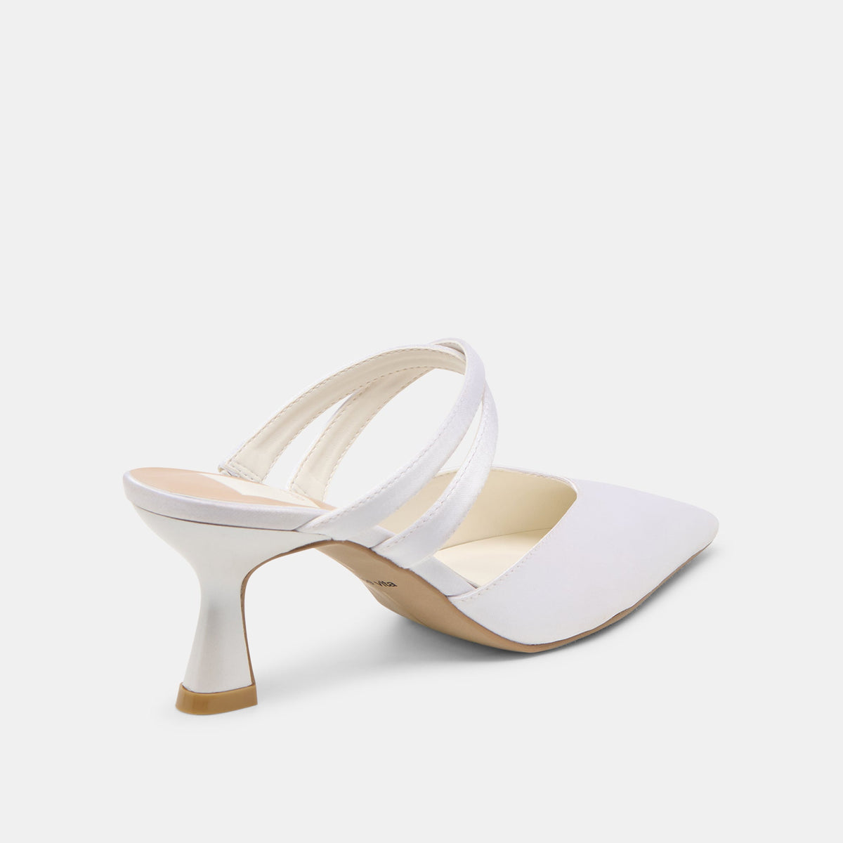 Dolce Vita SHOES Linore True White Satin Heels