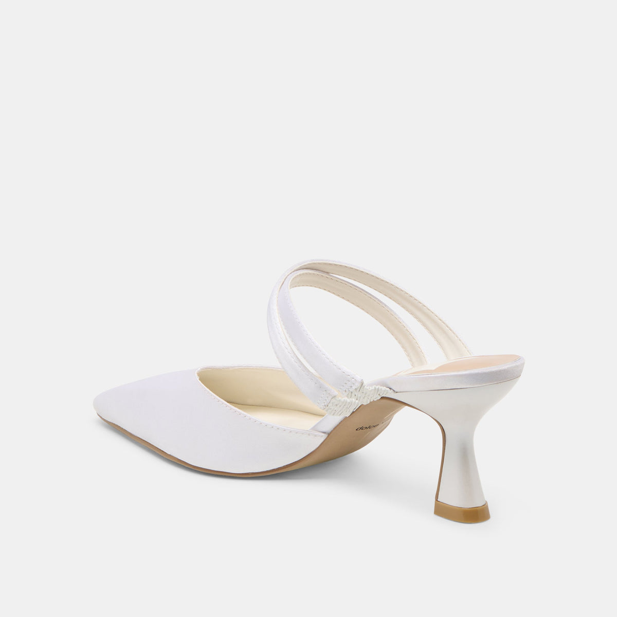 Dolce Vita SHOES Linore True White Satin Heels