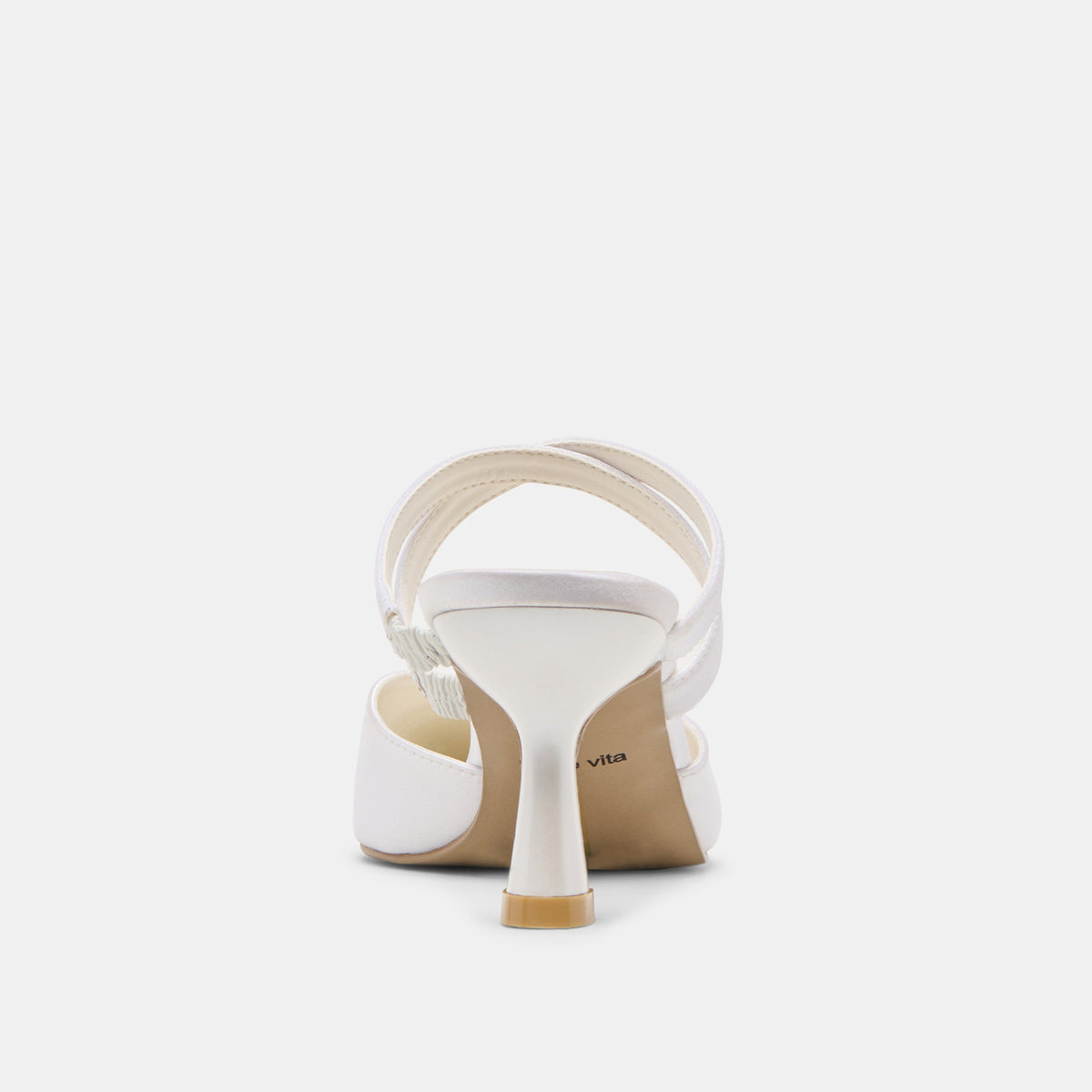 Dolce Vita SHOES Linore True White Satin Heels