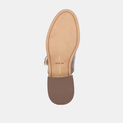 Dolce Vita SHOES Harlah Plush Chocolate Leather Flats