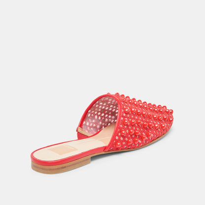 Dolce Vita SHOES Rova Bead Chili Beaded Mesh Flats