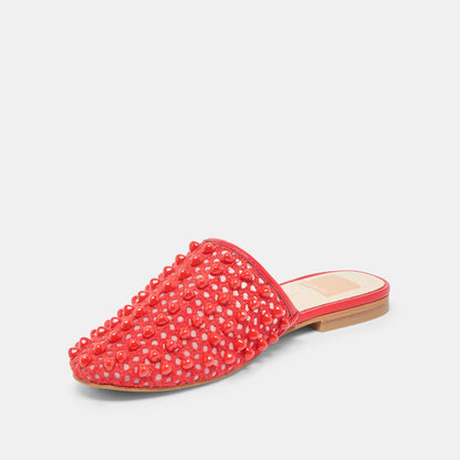 Dolce Vita SHOES Rova Bead Chili Beaded Mesh Flats